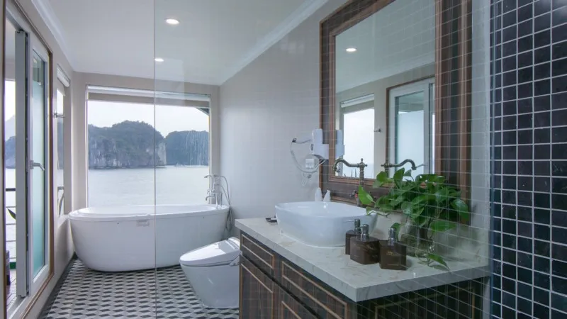 Ocean-view bathtub