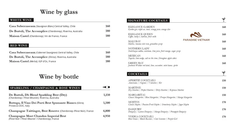 Drink Menu