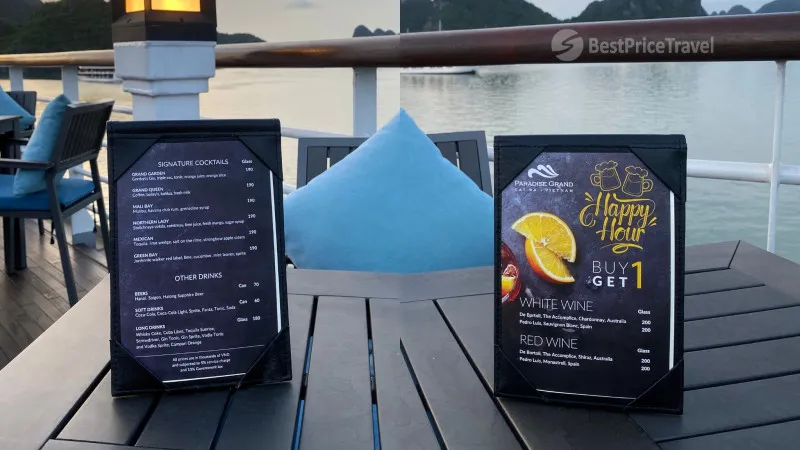 Happy Hour Menu On Paradise Grand