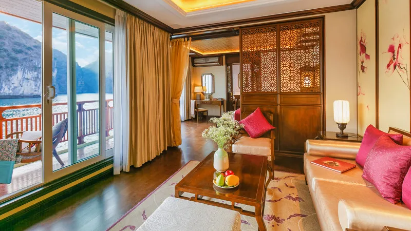 The spacious living room