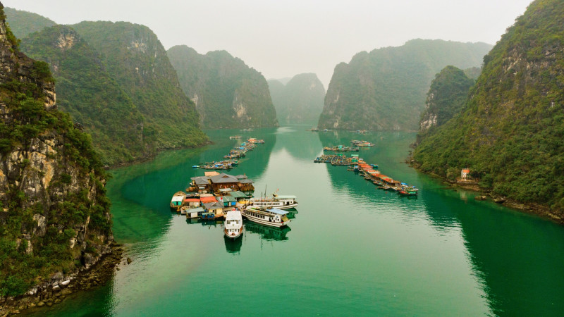 Scenic Cua Van Floating Village