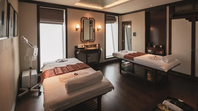 The Deluxe spa on board