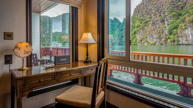 The working table behind window