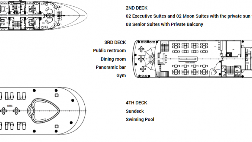 Aspira Cruises: Aspira Deck 2, 3, and 4