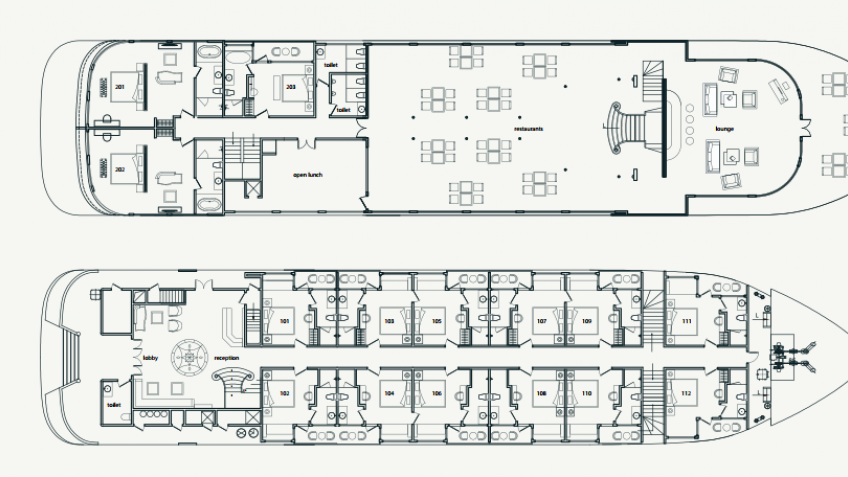 Le Theatre Cruise: Le Theatre Cruise 1st 2nd Deck