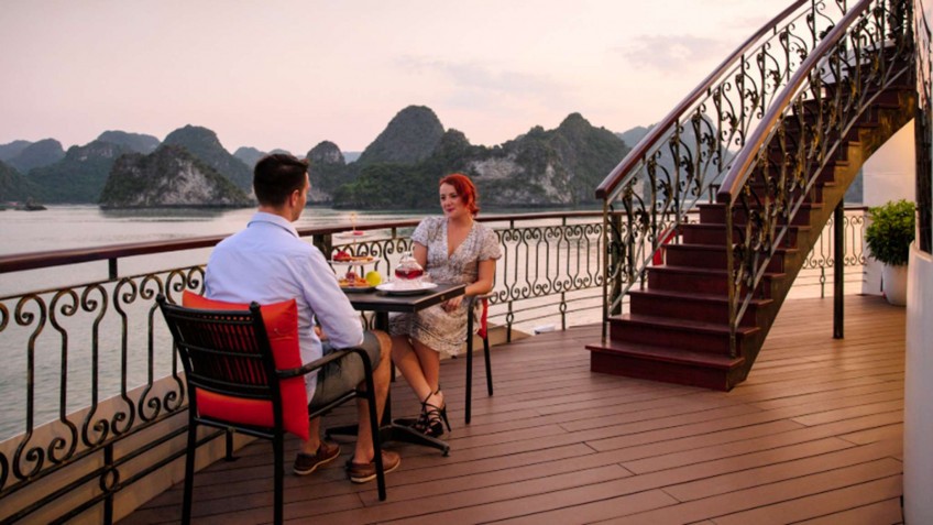 Indochine Cruise: Sundeck Afternoon Tea At Sunset