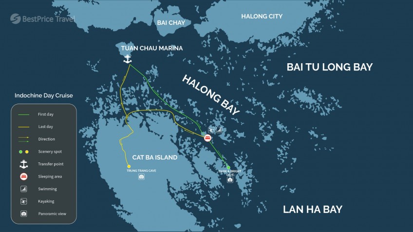 Indochine Cruise Map