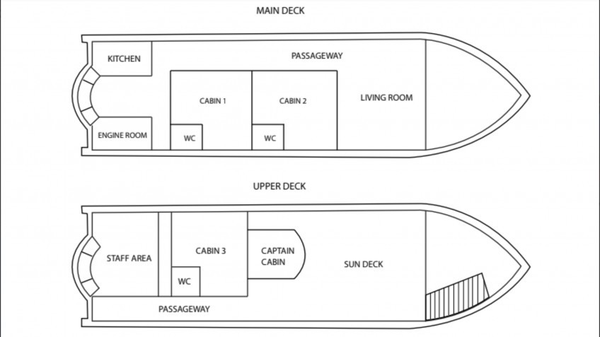 Legend Halong Private Cruise: Legend Private Cruise Deck Plan 3