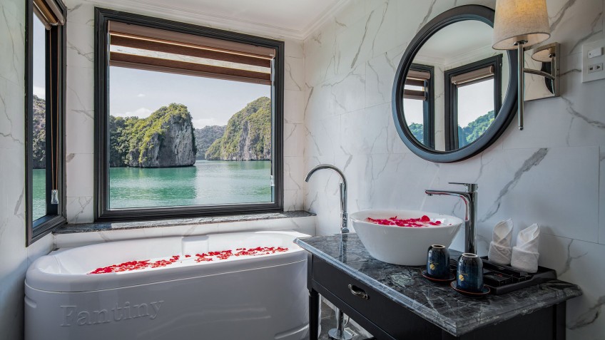 Bathroom with majestic view