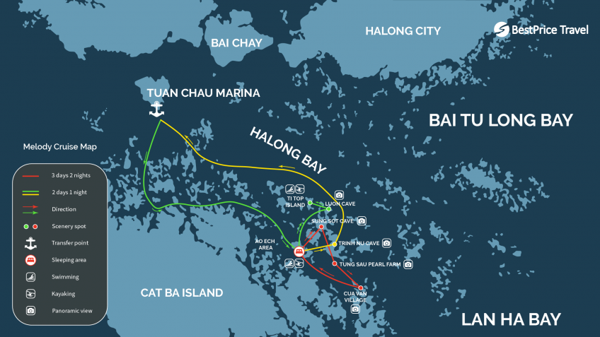 Melody Private Cruise Map