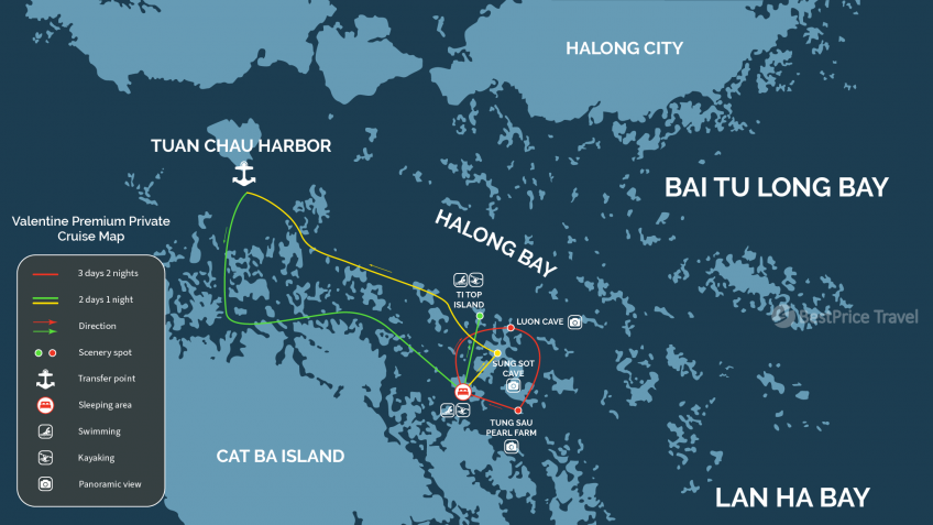 Valentine Premium Private Cruise Map