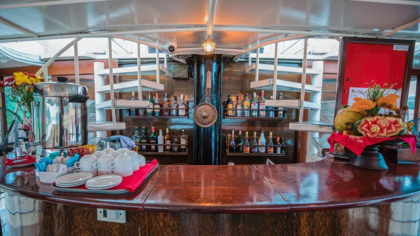 Wonderful bar with various wine