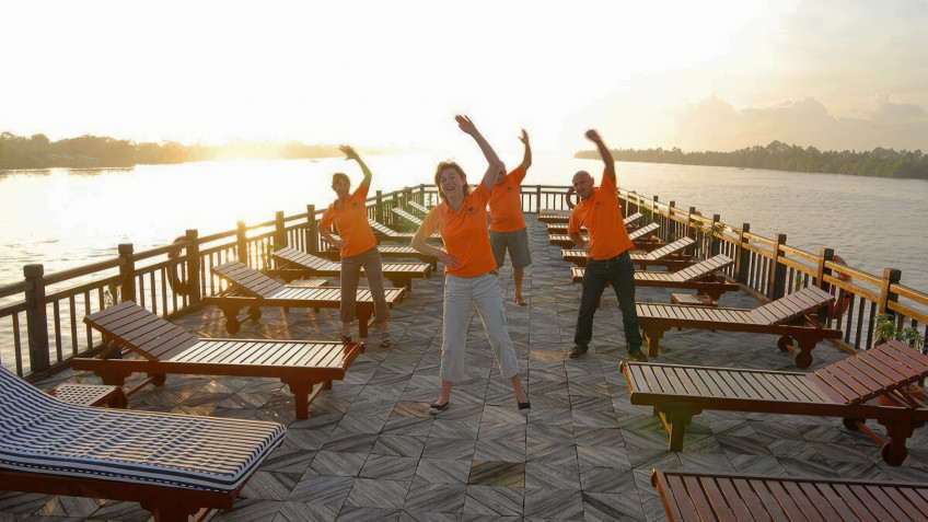 Excercise on the sundeck