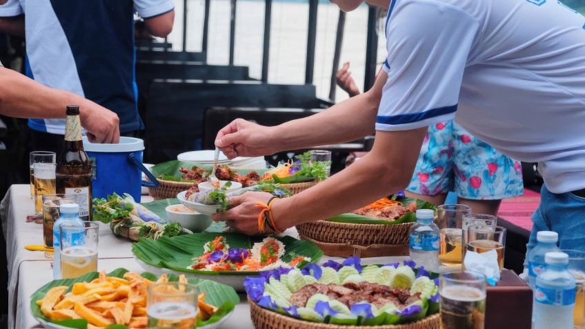 Making food in the morning