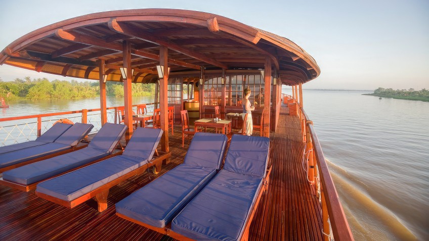 Panoramic view of the Mekong River