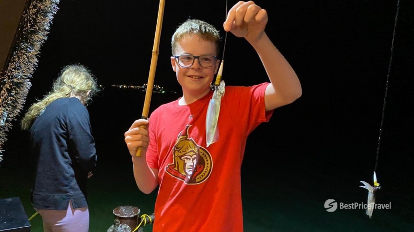 Sena Cruises: Squid Fishing for the first time