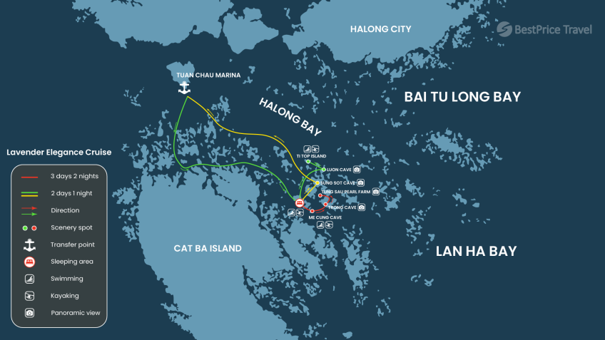 Lavender Elegance Cruise Map