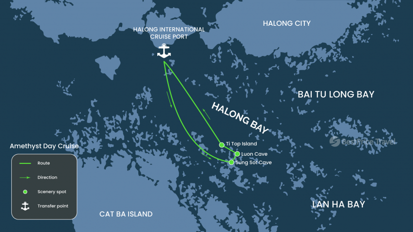 Amethyst Day Cruise Map