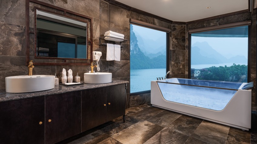 Relax with a jacuzzi bathtub