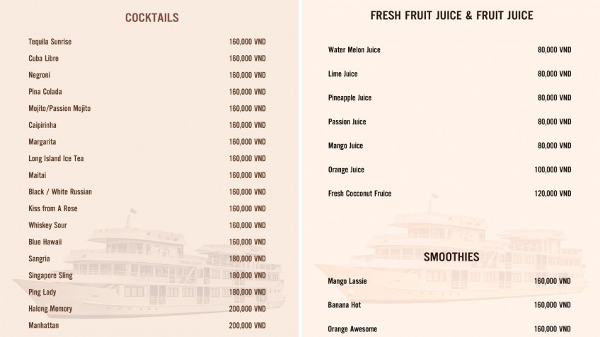 Drink Menu