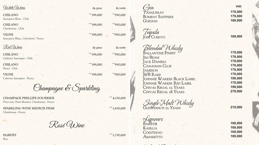 Drink Menu 1
