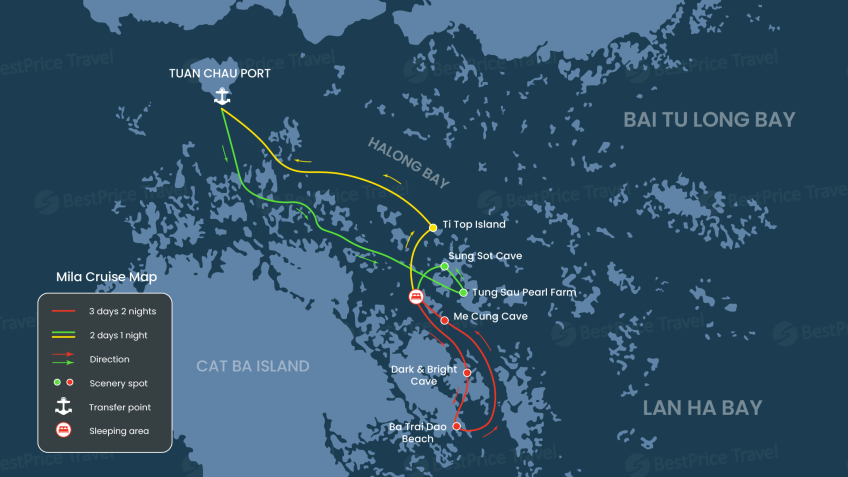 Mila Cruise Map