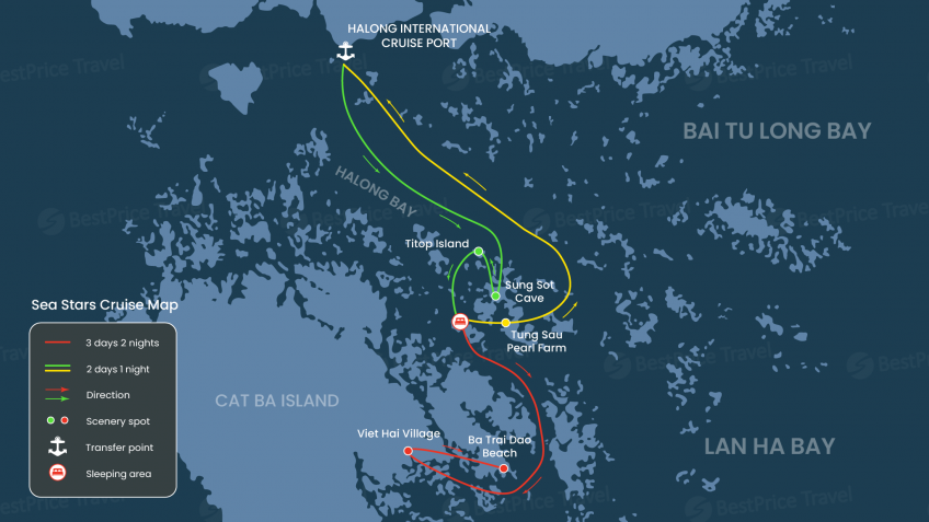 Sea Stars Cruise Map