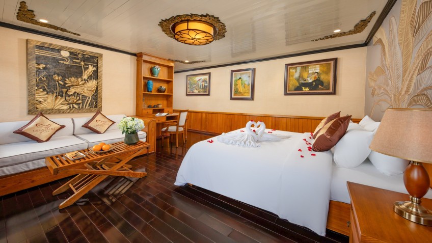 Large double bed for two