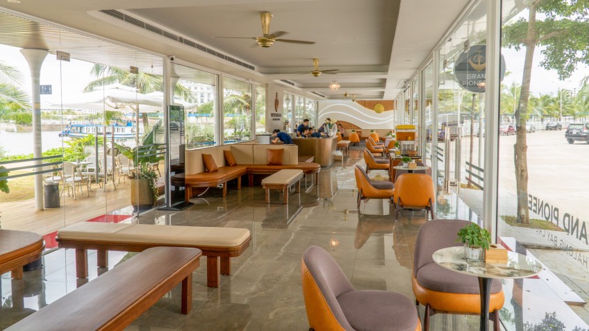 Grand Pioneers Cruise: Waiting Lounge in Tuan Chau Marina