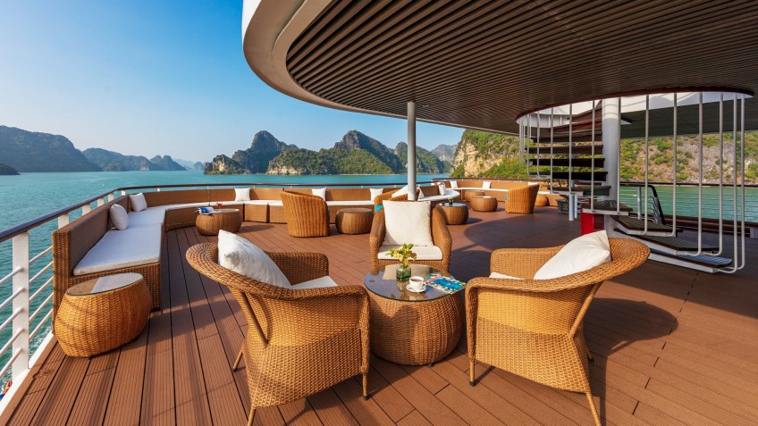 Outdoor lounge with breathtaking view