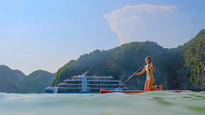 SUP unique activity on Capella Cruise