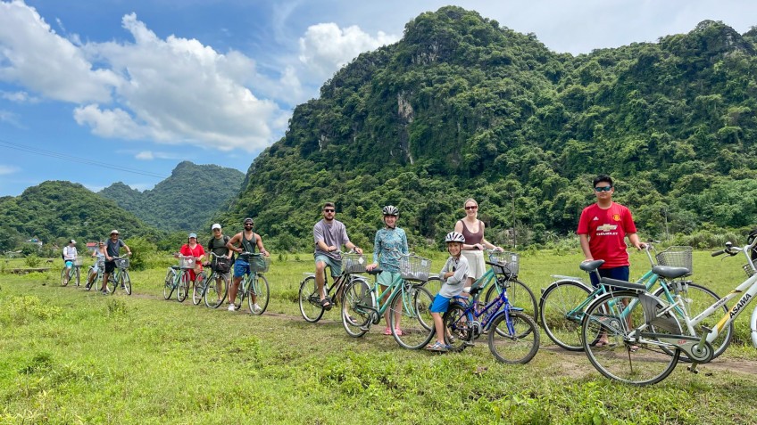 Biking in Viet Hai Village