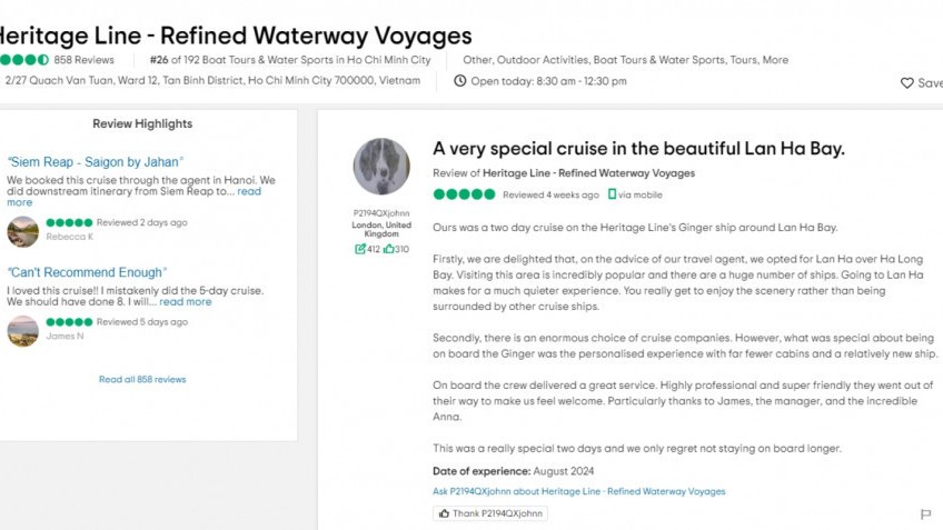 Heritage Line Ginger Cruise: Heritage Line Ginger Tripadvisor