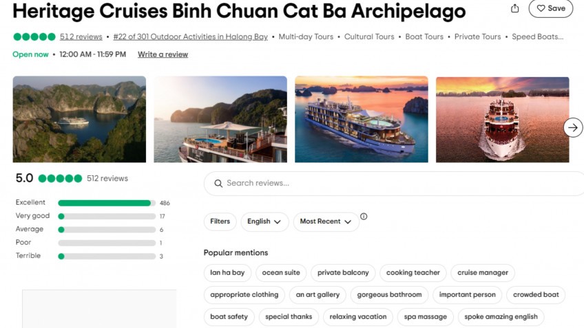 Heritage Binh Chuan Cruise: Heritage Cruise on Tripadvisor