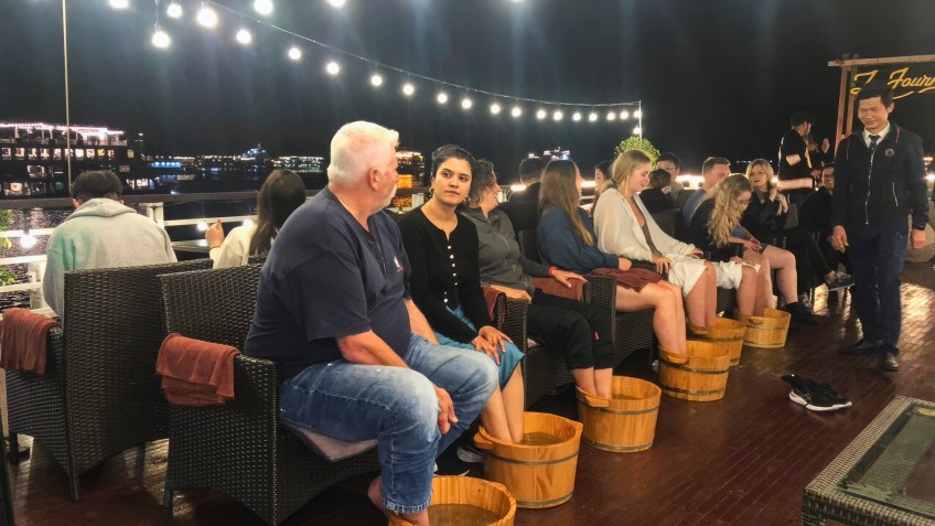 Relax with Herbal foot bath