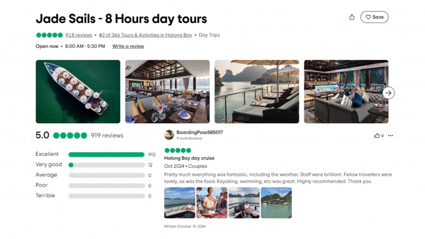 Jade Sails Halong Bay On Tripadvisor