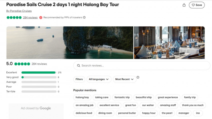 Paradise Sails on Tripadvisor