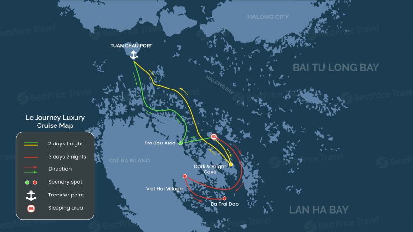 Le Journey Luxury Cruise Map
