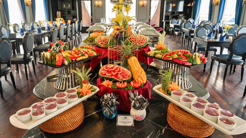 Tasty fruits and desserts