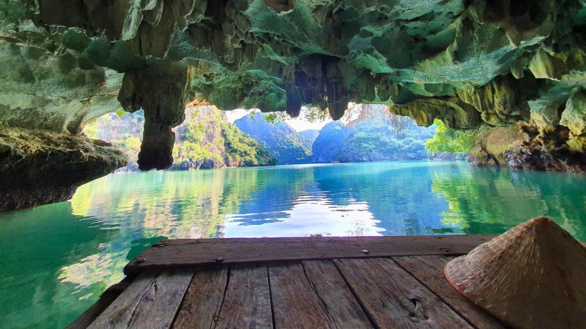 Majestic view inside Dark Cave