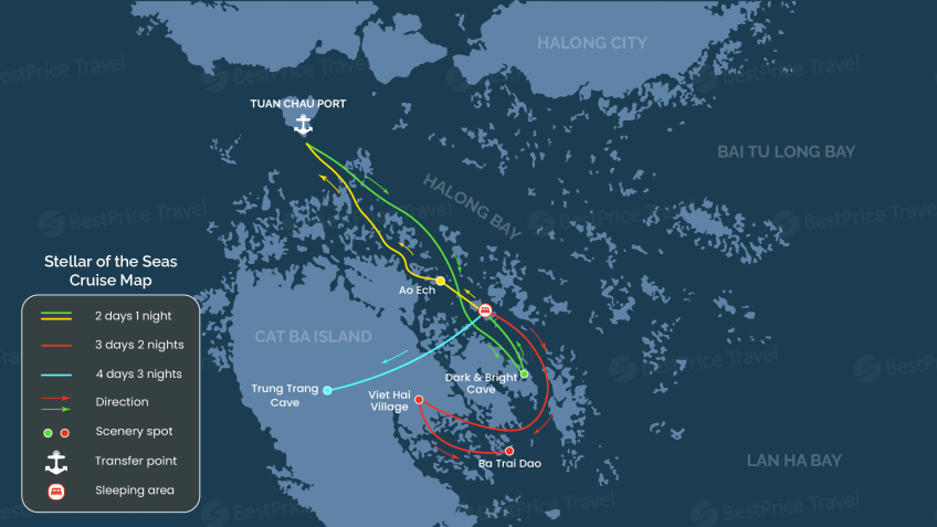 Stellar of the Seas Cruise Map