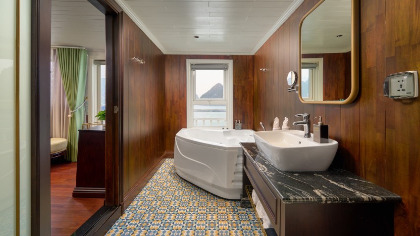 Bright wooden Bathroom