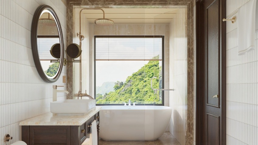 Lyra Grandeur Cruise: Ocean-view Bathtub