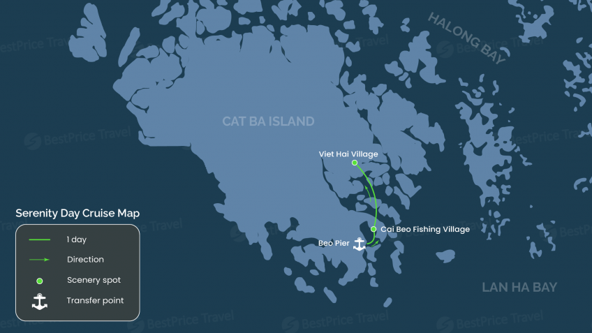 Serenity Day Cruise Map