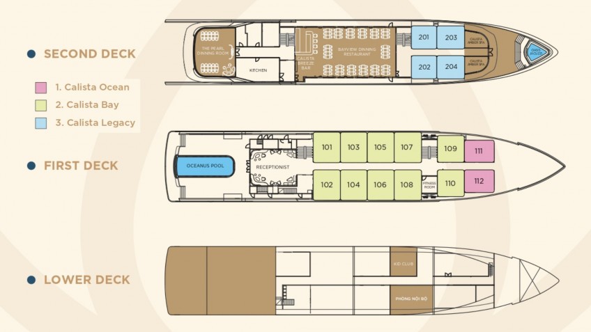 Calista Cruise: Deck Plan 1,2