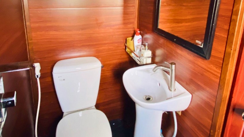 Clean Wooden Bathroom