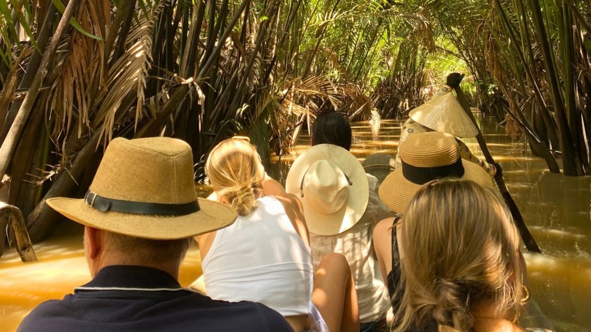 Take a rowing boat trip