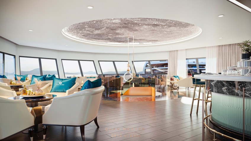 Rooftop bar with expanded view