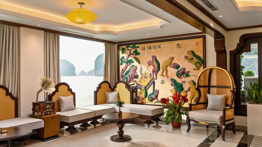 Intricate Vietnamese Design Of Welcome Lounge