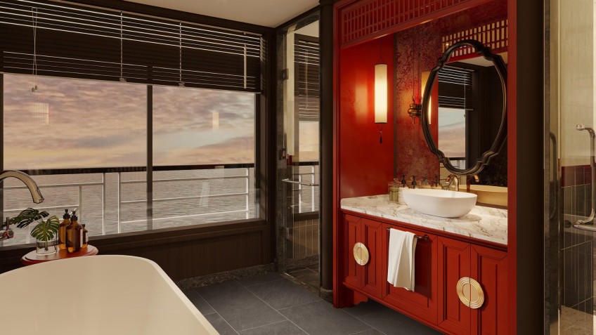 Large Bathroom With Jacuzzi Bathtub